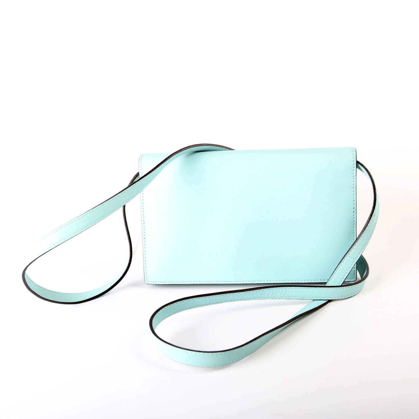369664 Interlocking G Calfskin Leather Icon Wallet Crossbody Blue