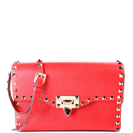 Small Rockstud Crossbody Red