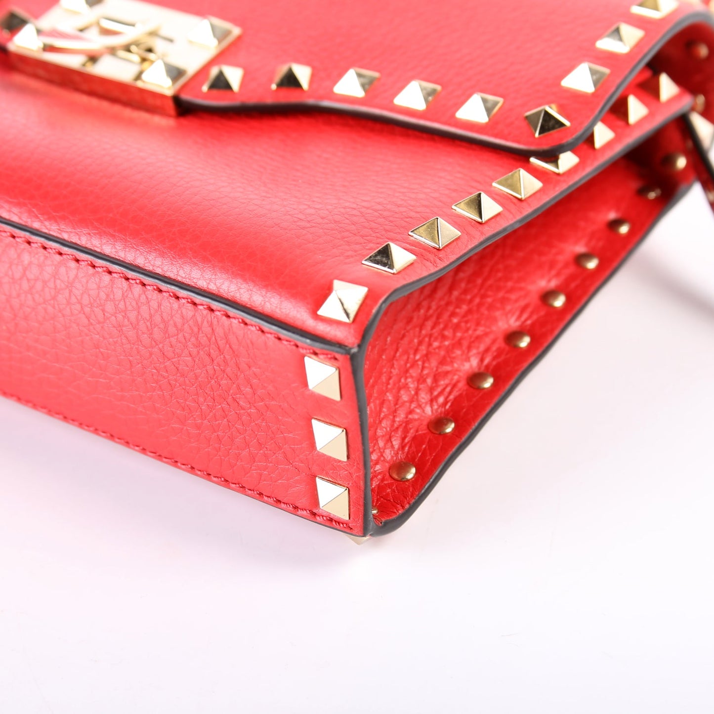 Small Rockstud Crossbody Red