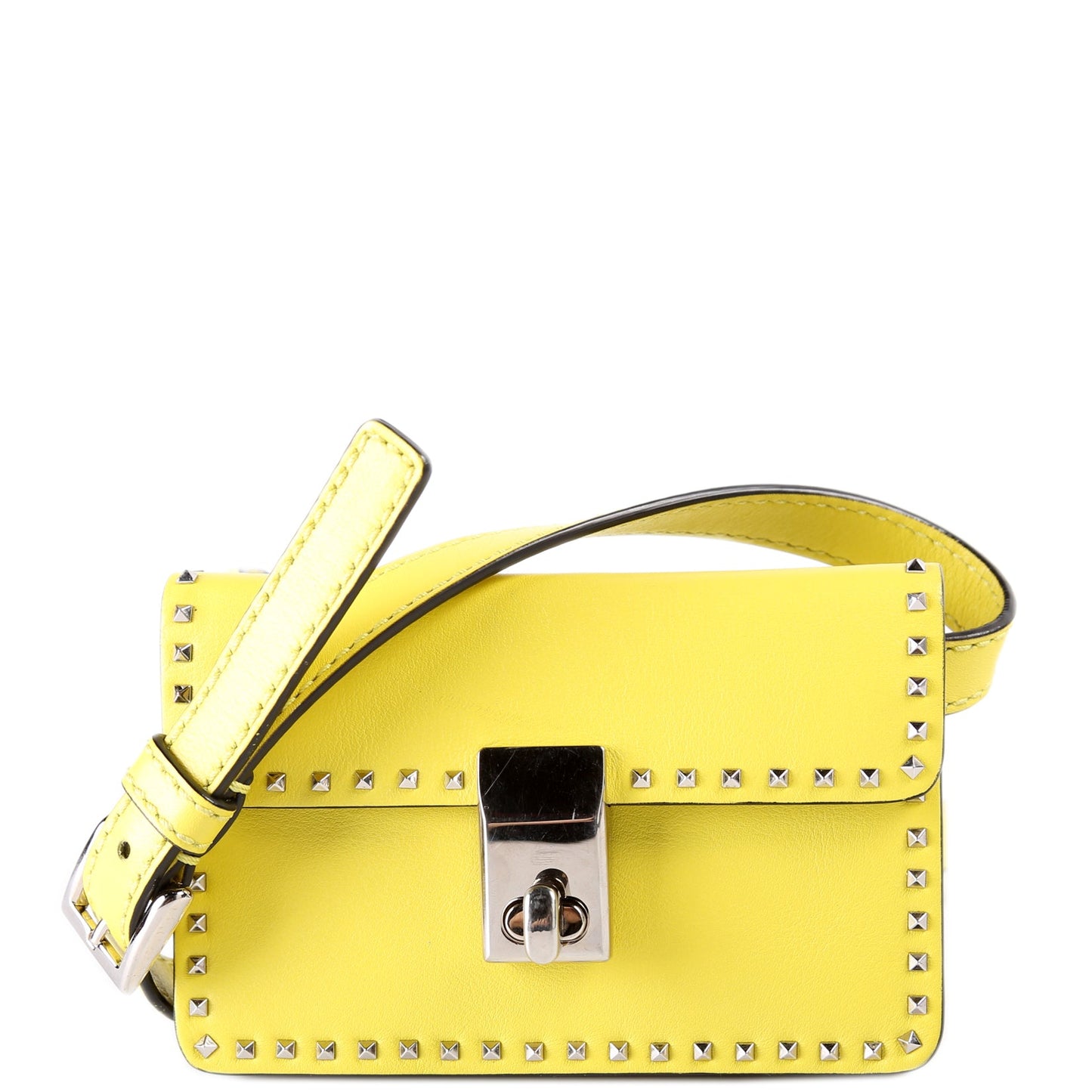 Rockstud Micro Flap Crossbody Yellow