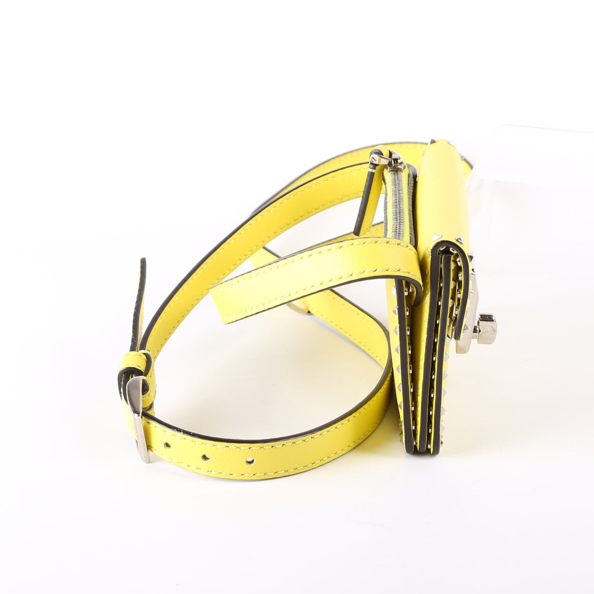 Rockstud Micro Flap Crossbody Yellow