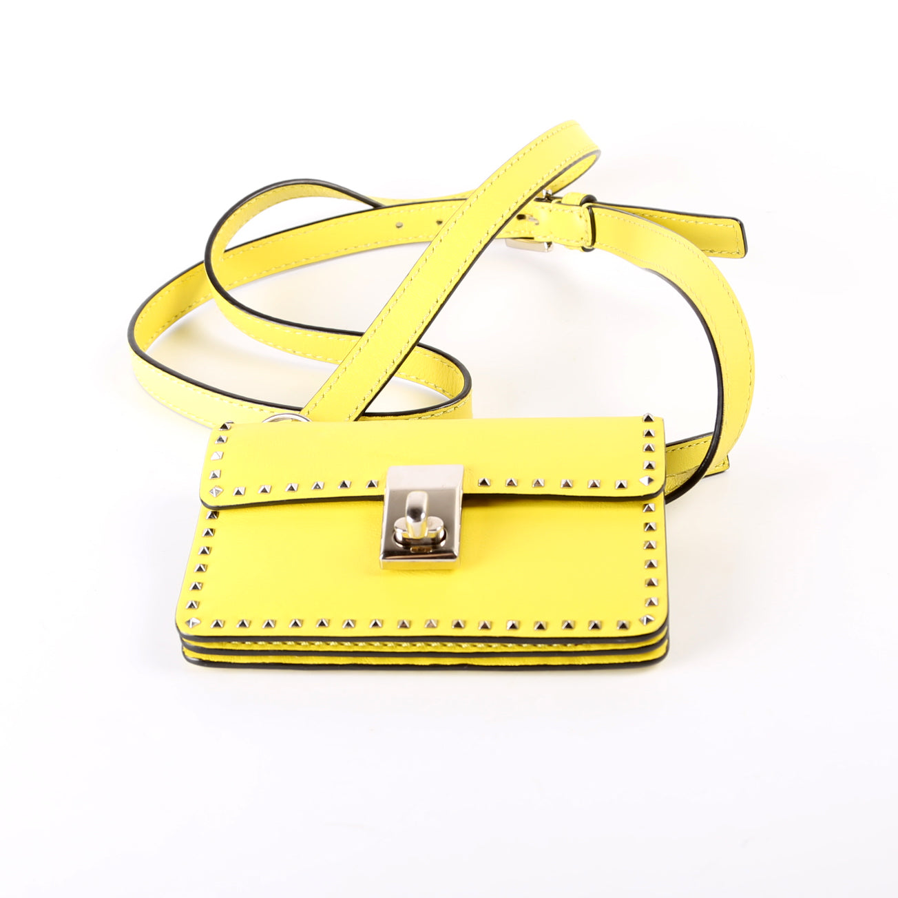 Rockstud Micro Flap Crossbody Yellow
