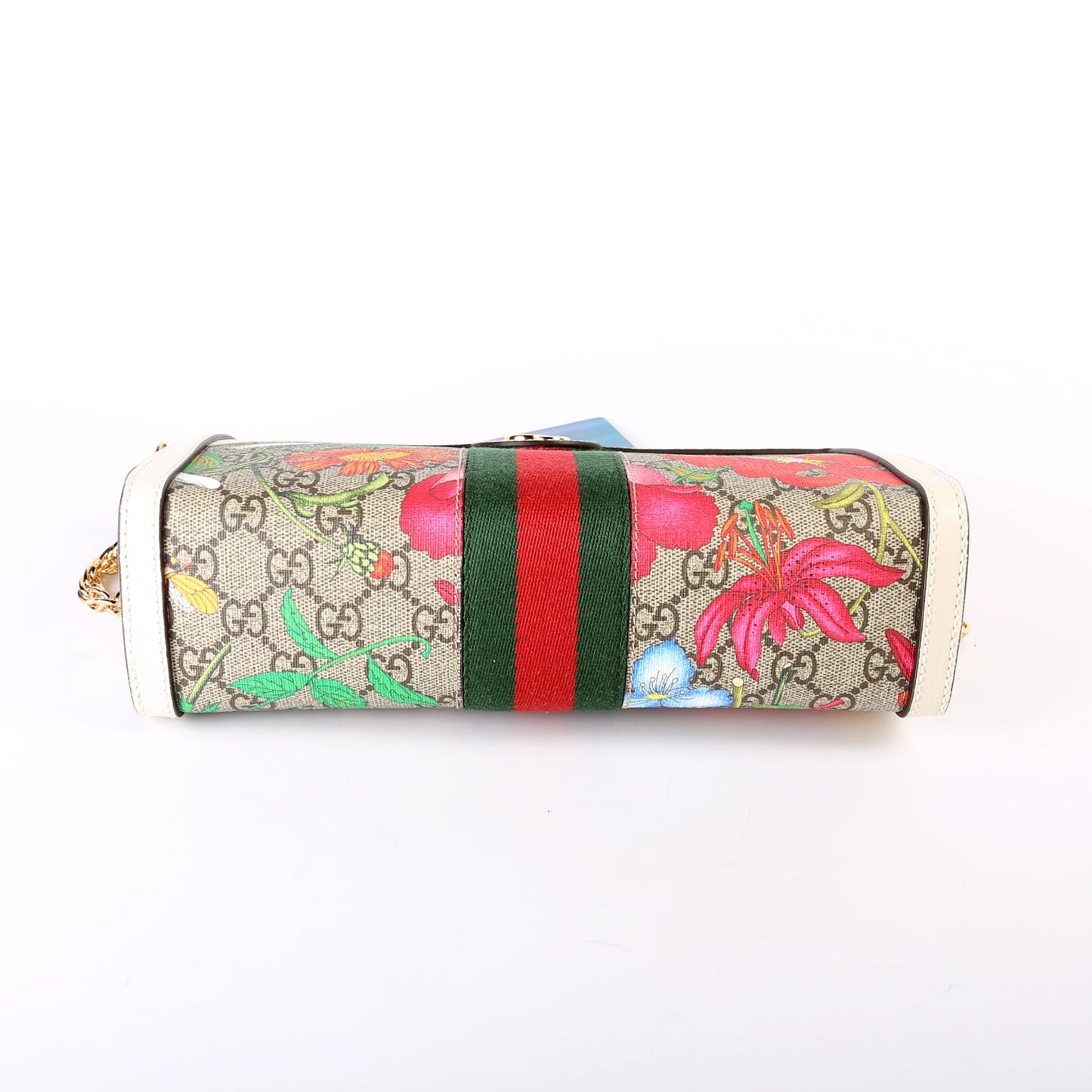 503877 GG Supreme Flora Ophidia Small Chain White