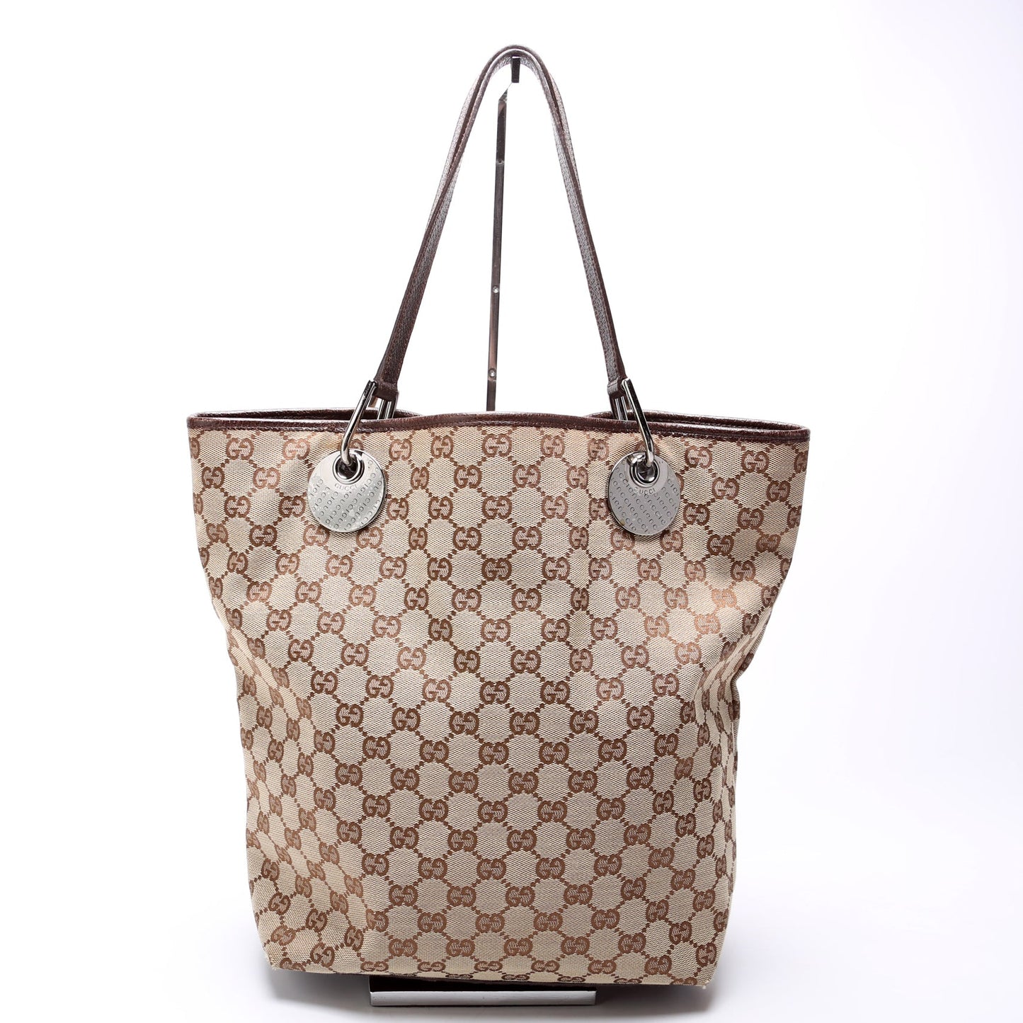 120836 GG Canvas Tote Brown