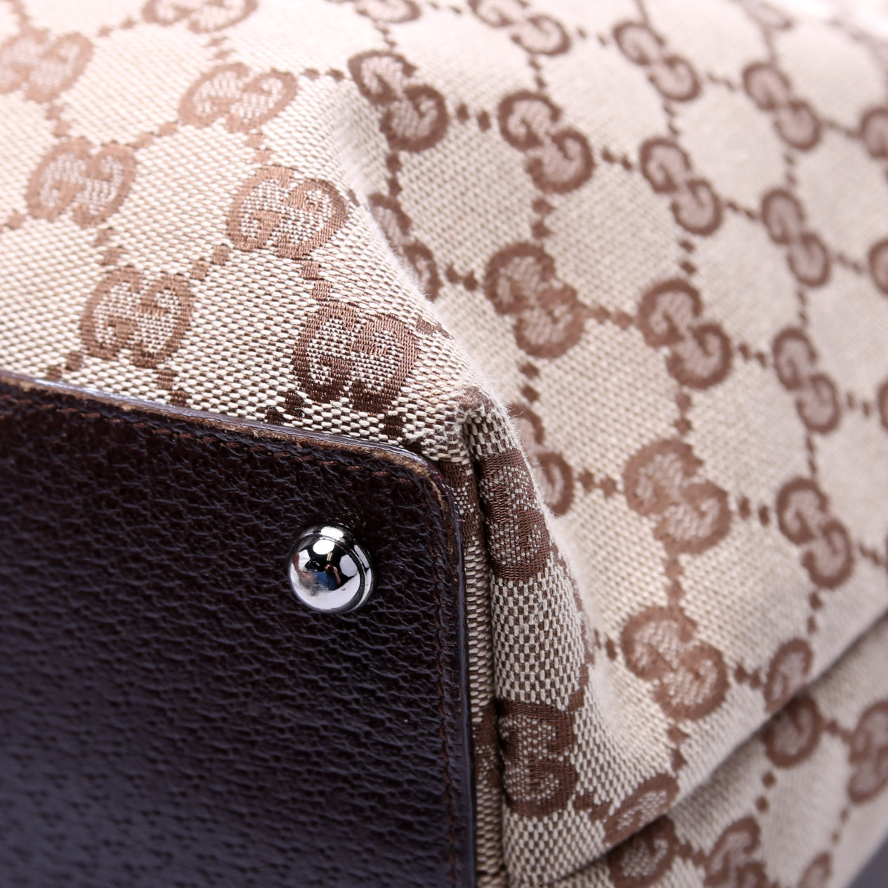 120836 GG Canvas Tote Brown
