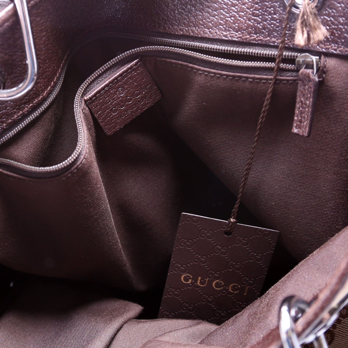120836 GG Canvas Tote Brown