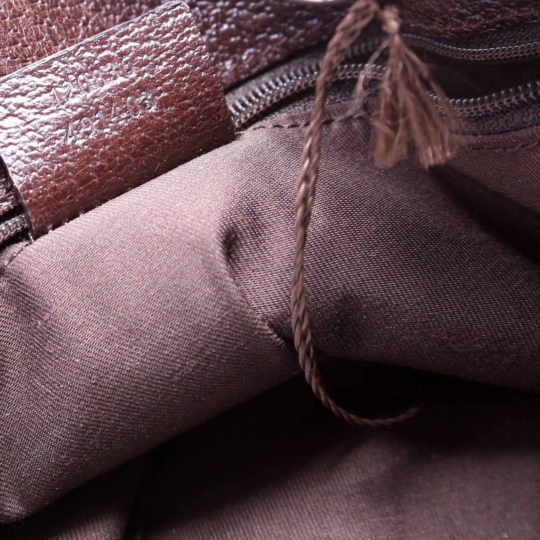 120836 GG Canvas Tote Brown