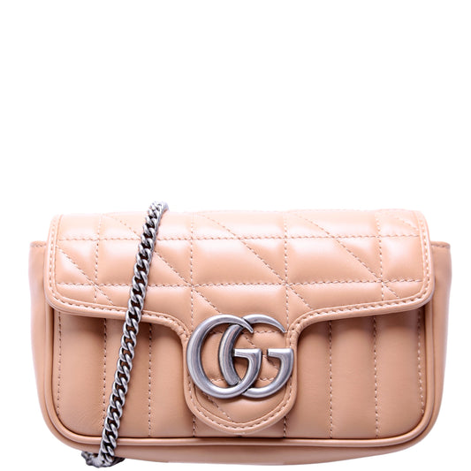 476433 Marmont Aria Super Mini Flap Tan