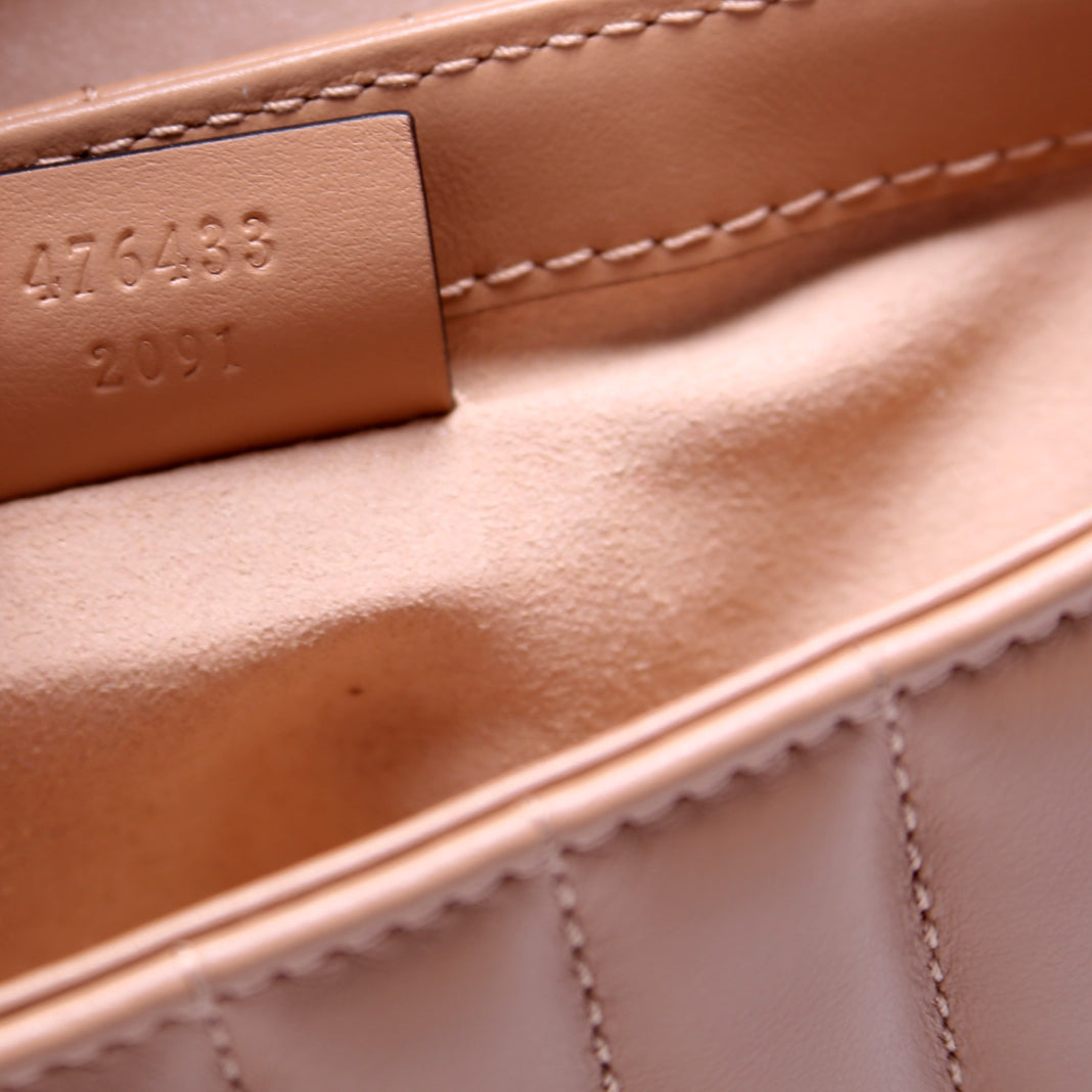 476433 Marmont Aria Super Mini Flap Tan