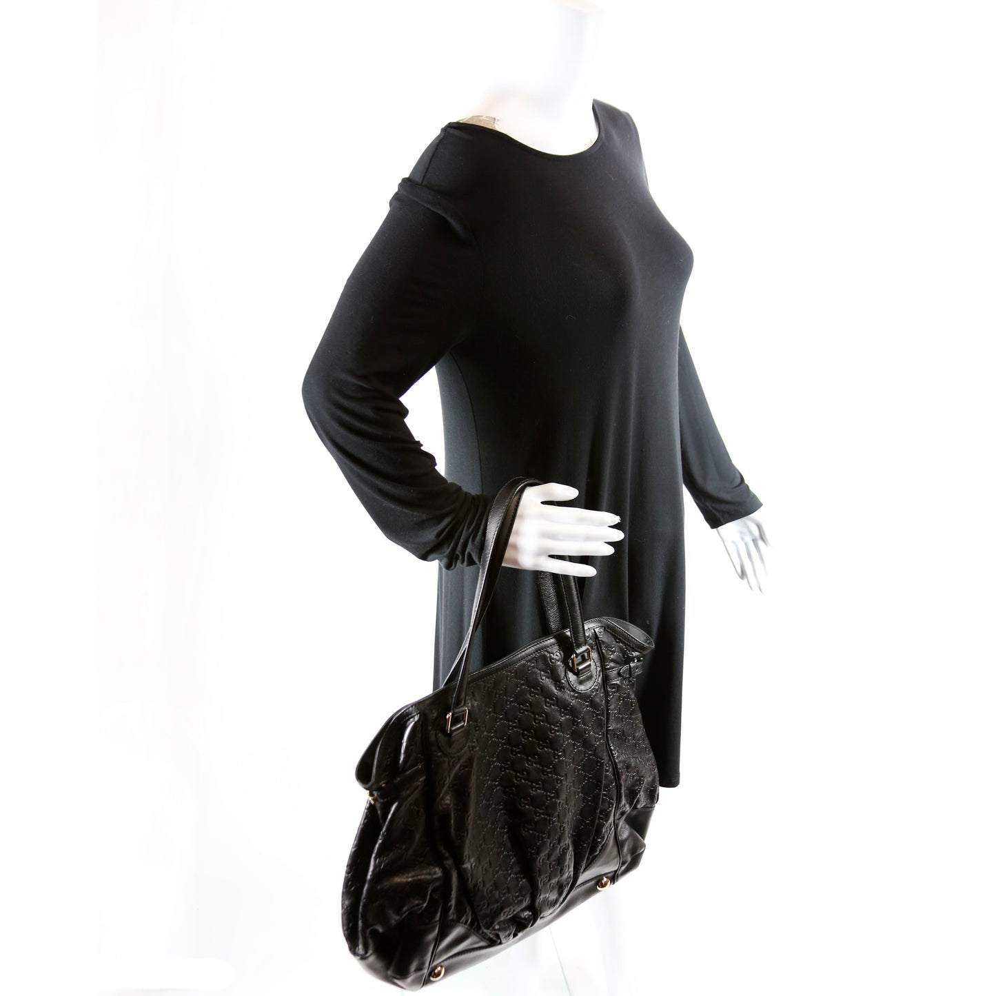 257290 Full Moon Guccissima Tote Black