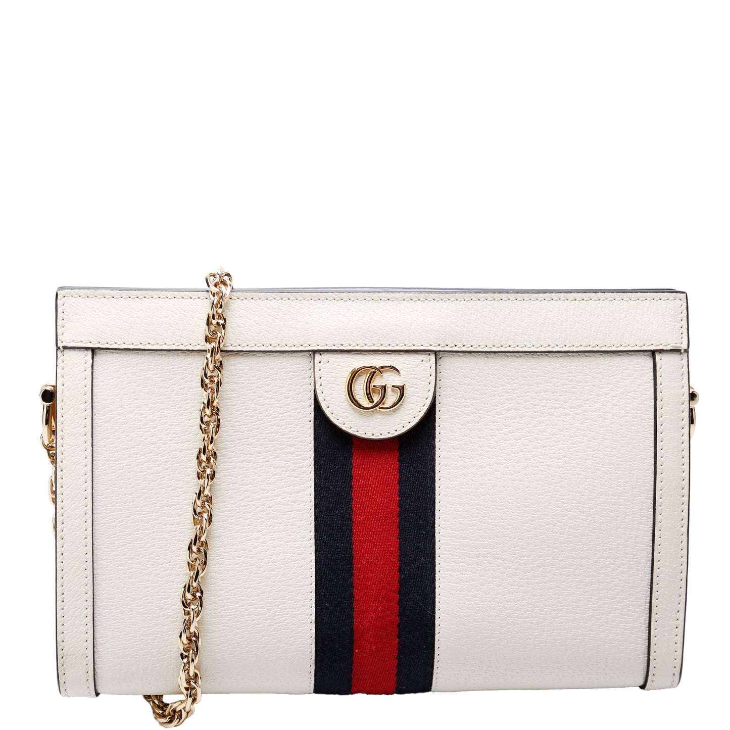 503877 Ophidia Leather Shoulder Small Cream