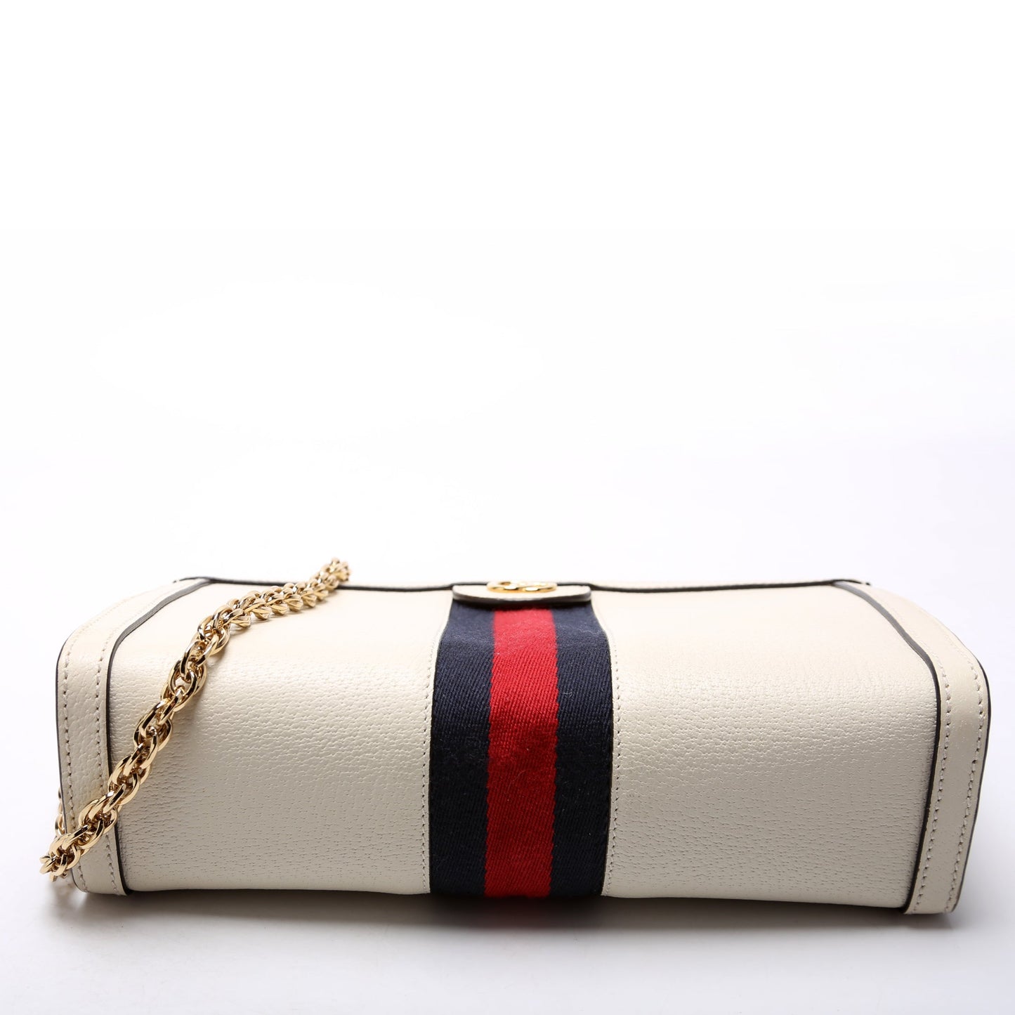 503877 Ophidia Leather Shoulder Small Cream