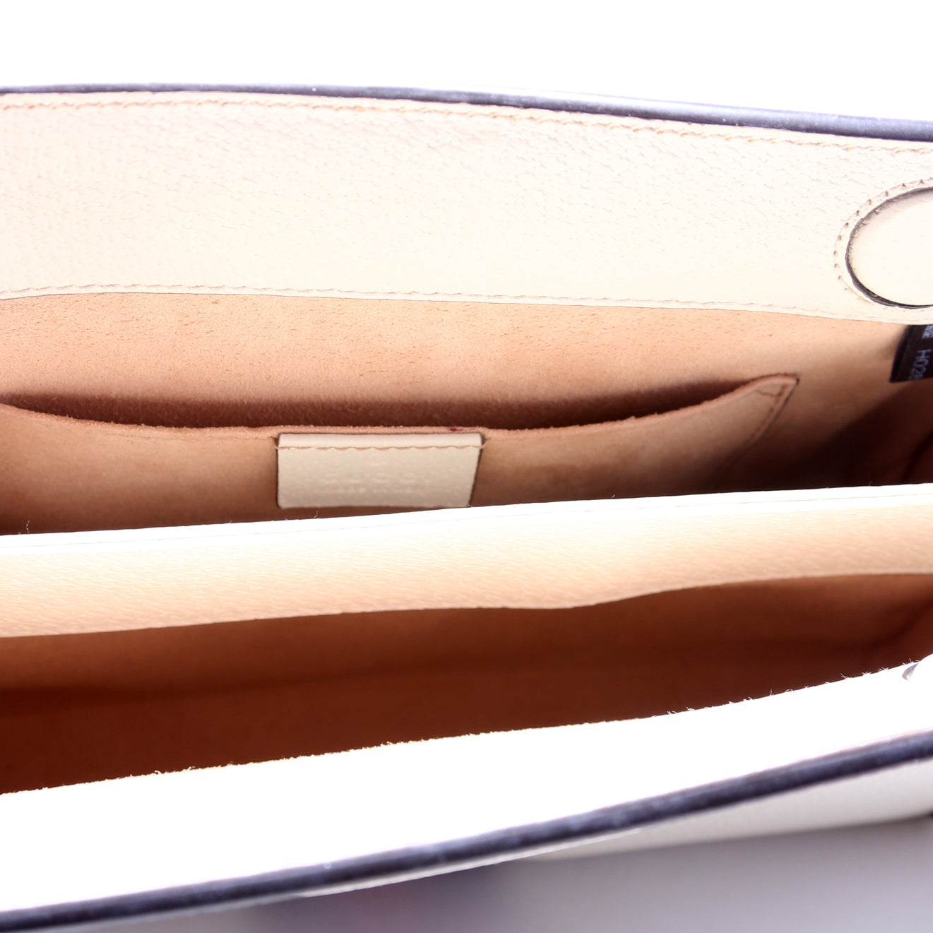 503877 Ophidia Leather Shoulder Small Cream