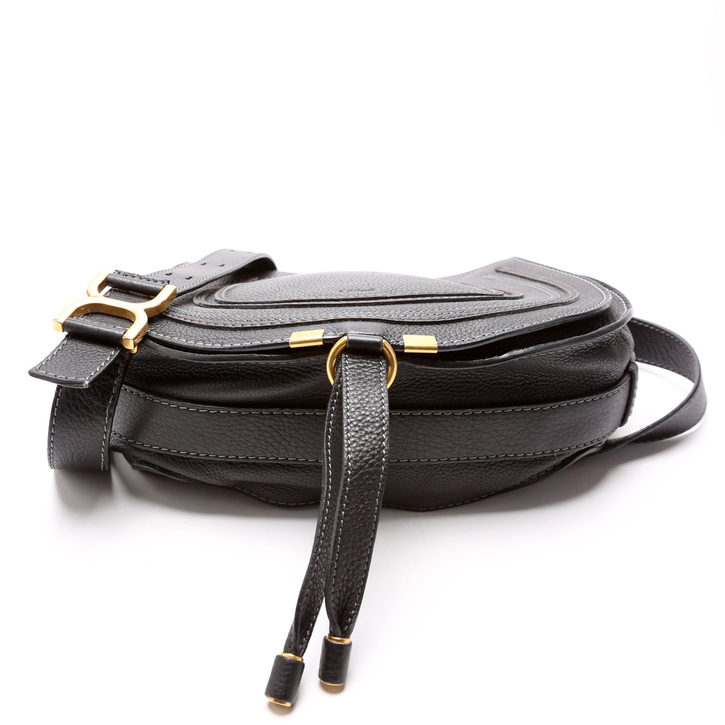 Marcie Saddle Bag Crossbody Medium Black