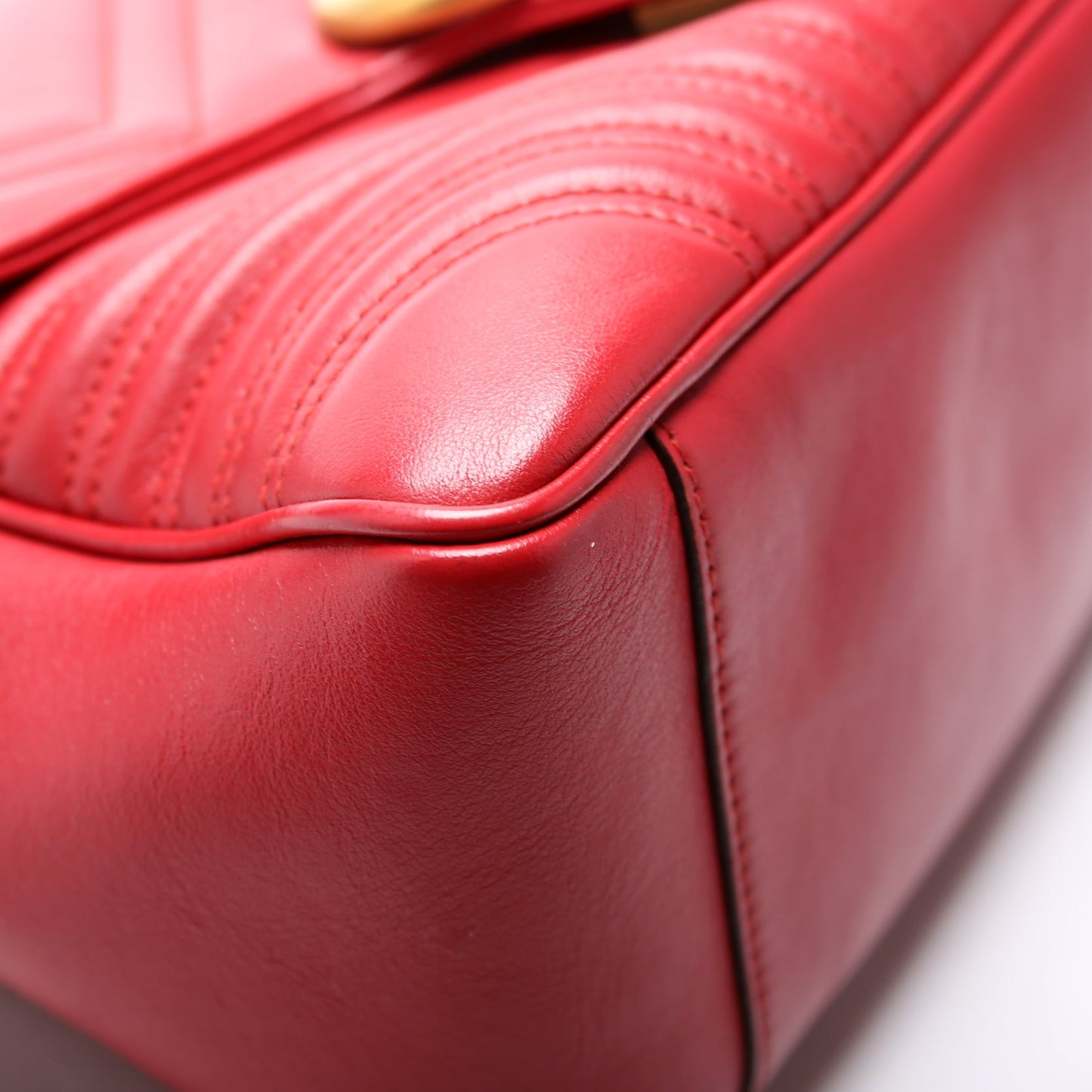 498110 GG Marmont Small Top Handle Red