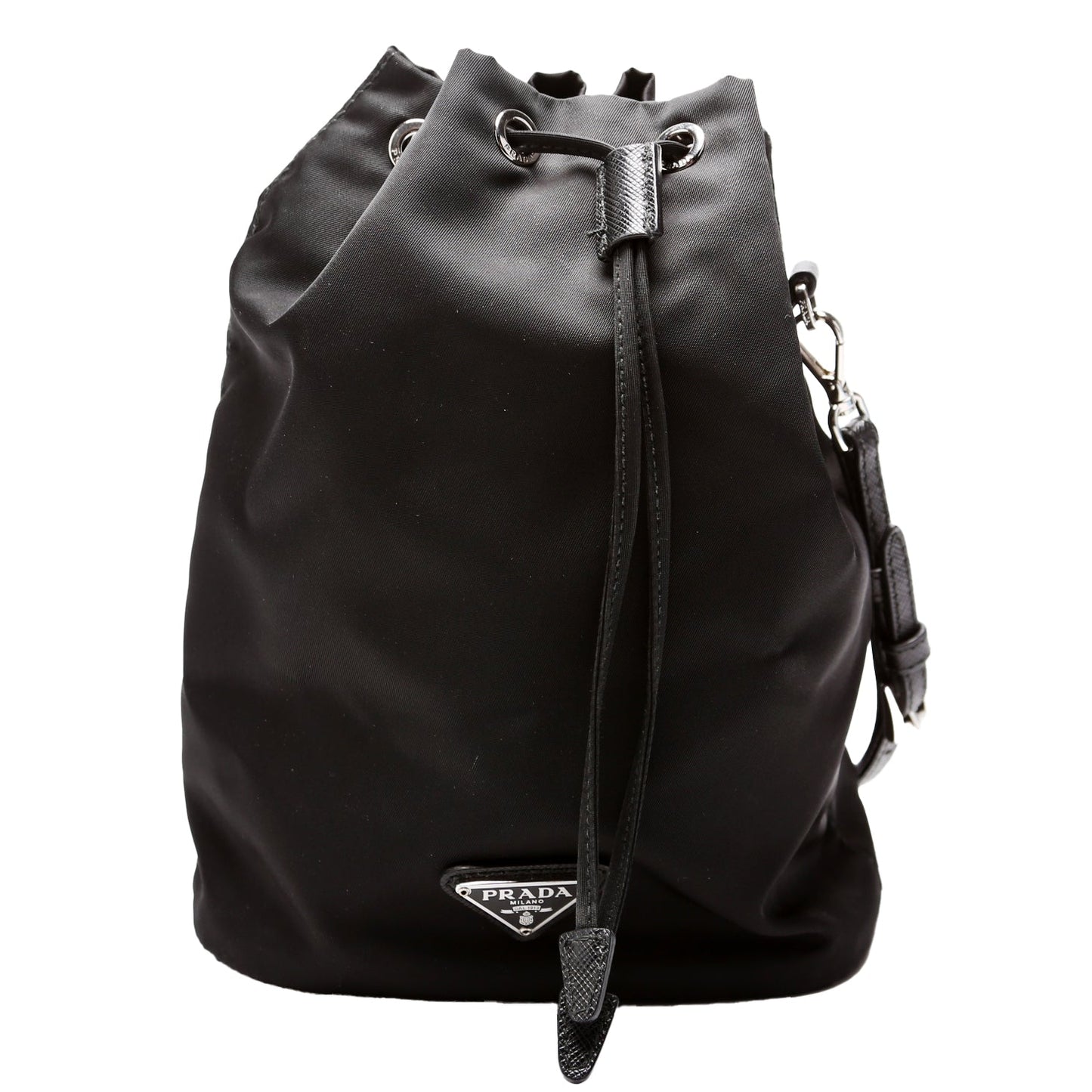 1NE369 Re-Nylon Drawstring Pouch Black