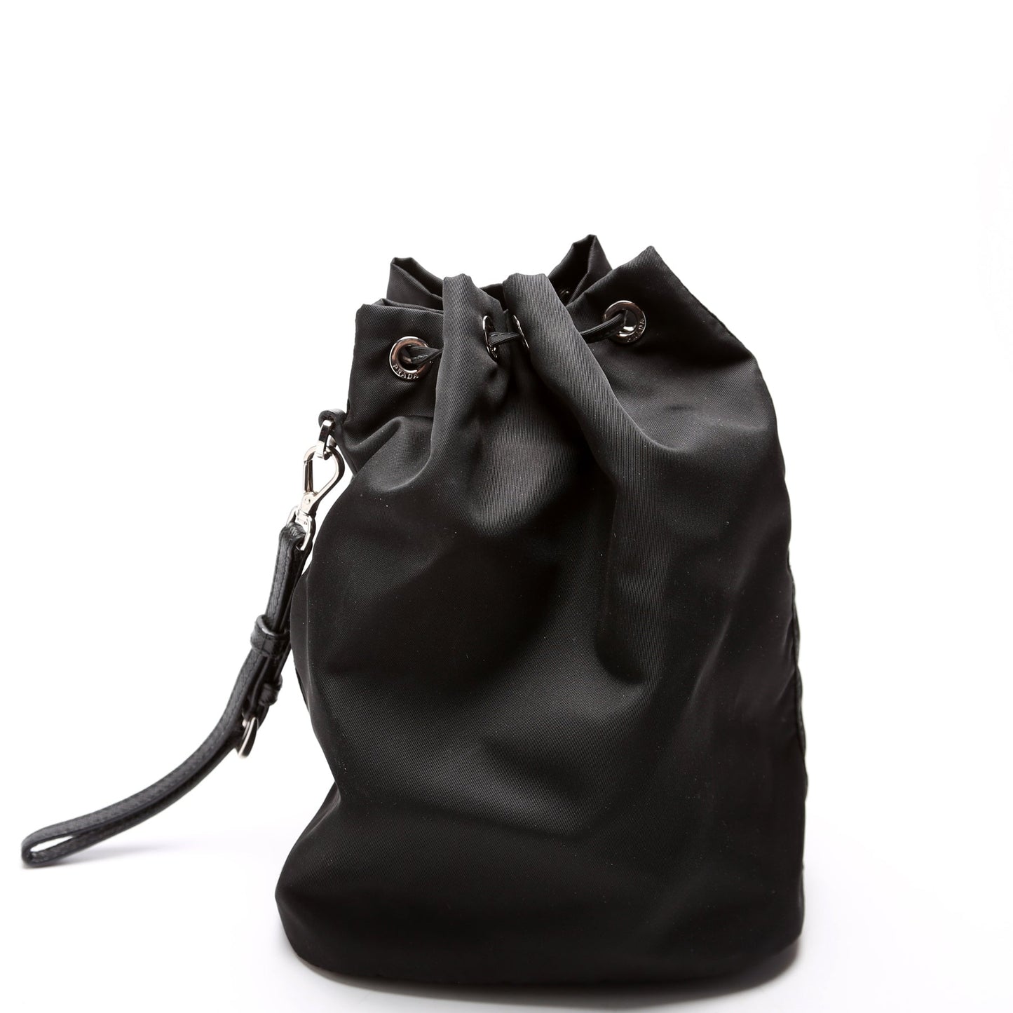 1NE369 Re-Nylon Drawstring Pouch Black
