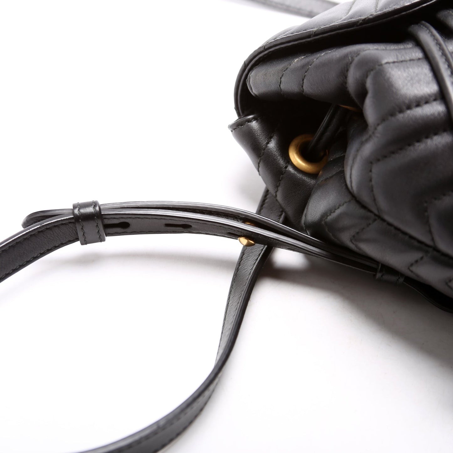 528129 Marmont Mini Backpack Leather Black