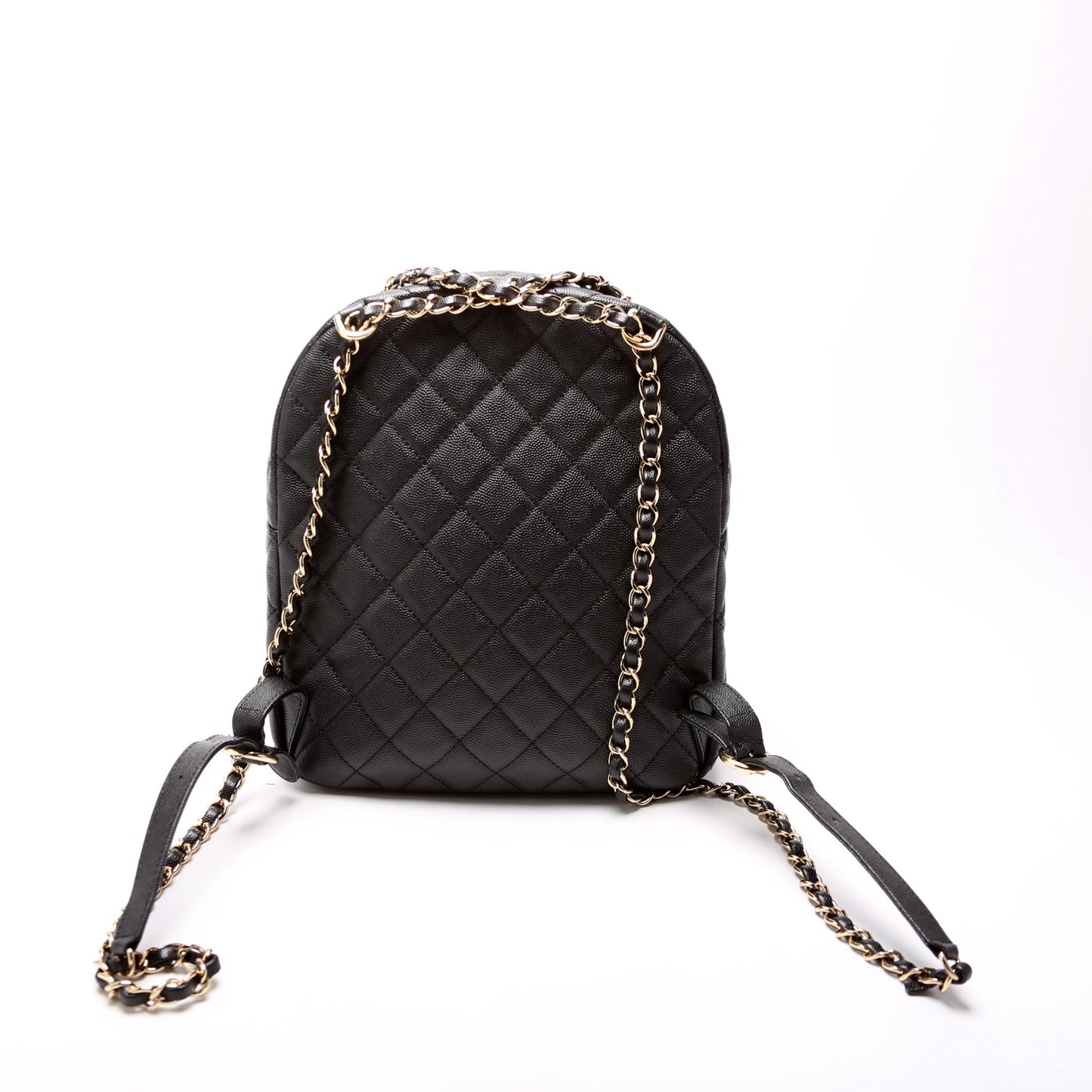 Zip Around Medium Backpack Caviar 26M Black