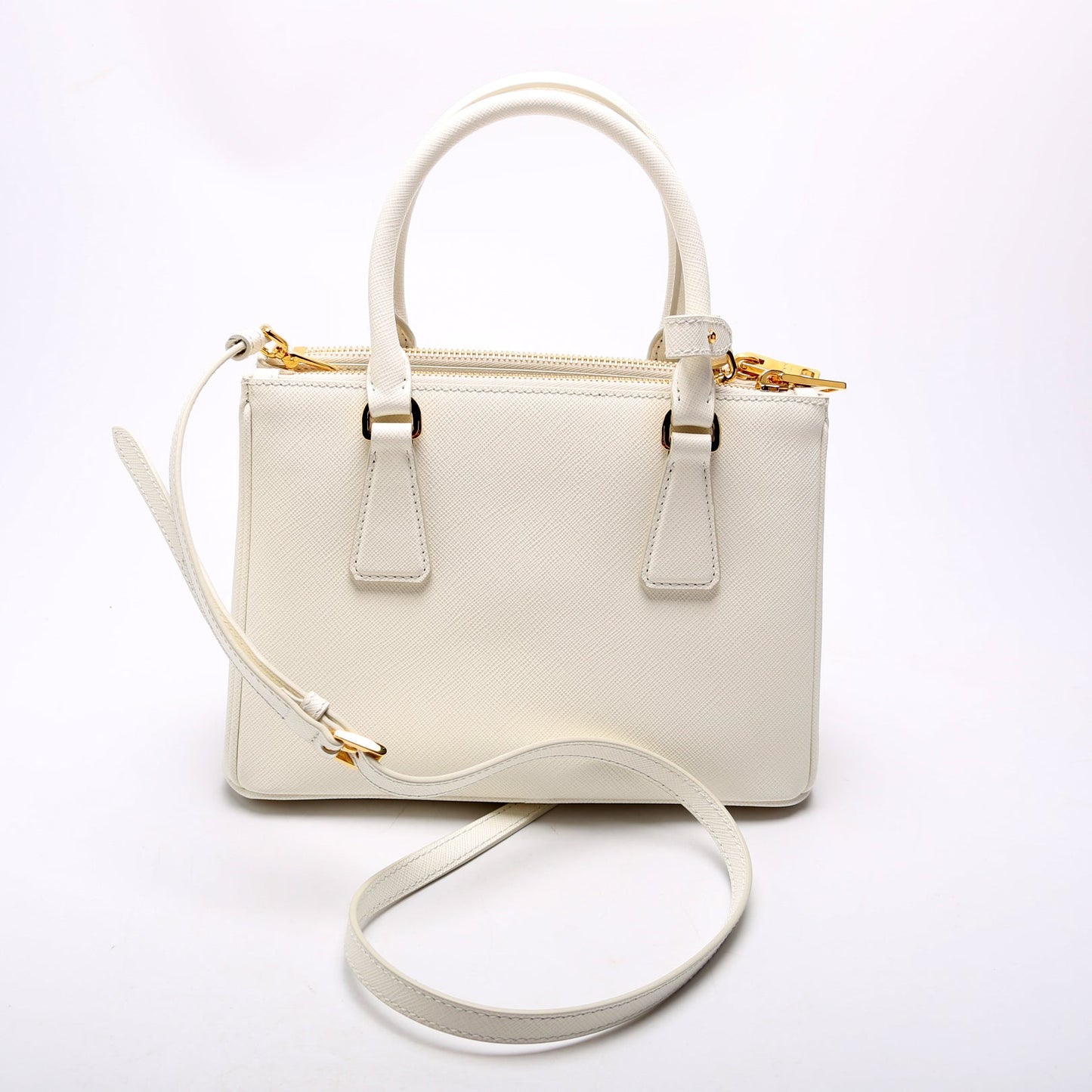 1BA896 Saffiano Lux Small Galleria White