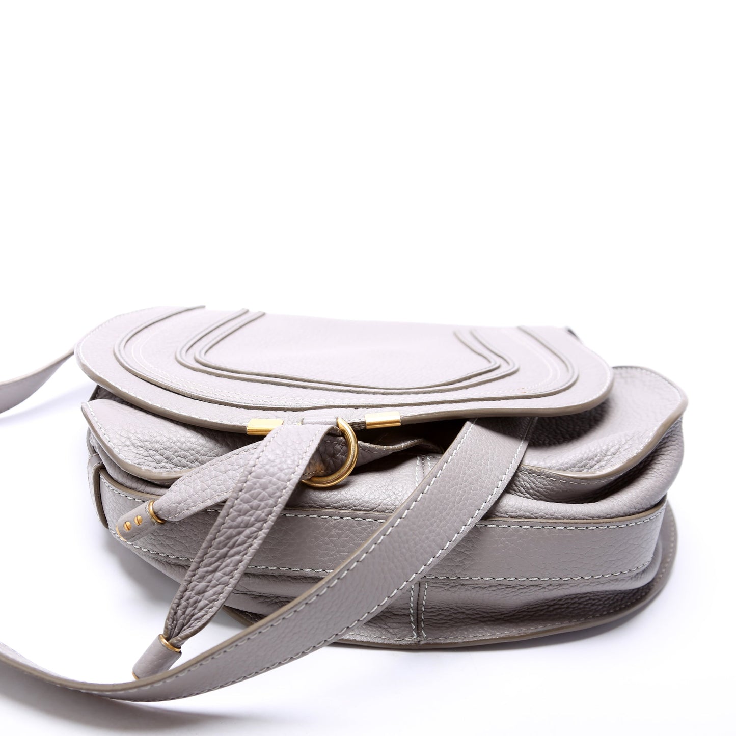 Marcie Saddle Bag Crossbody Medium Grey