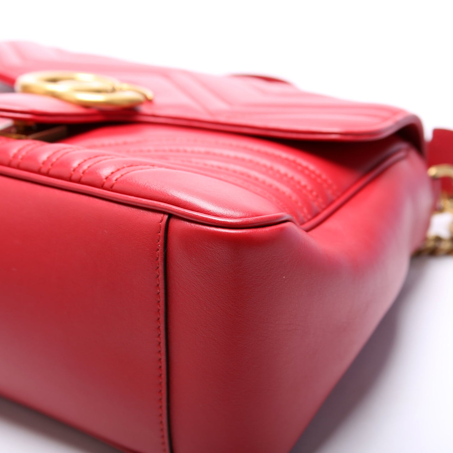 498110 GG Marmont Small Top Handle Red