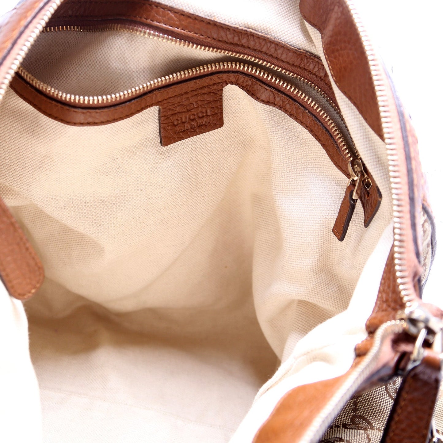 269946 GG Canvas Bella Top Handle Bag Brown