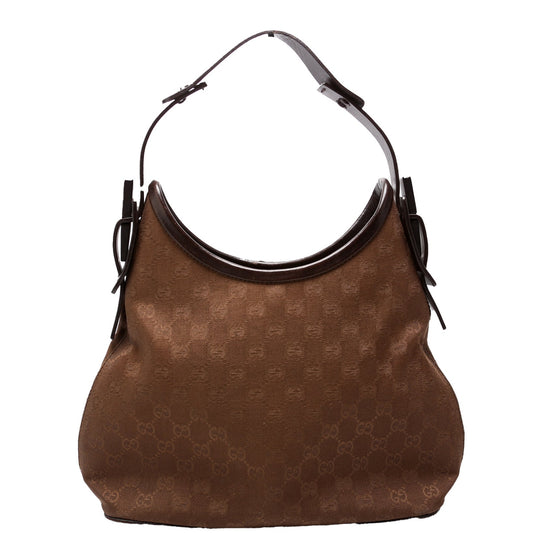 107752 GG Canvas Small Hobo Brown
