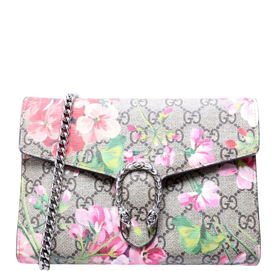401231 Dionysus GG Blooms Mini Wallet Beige/Pink