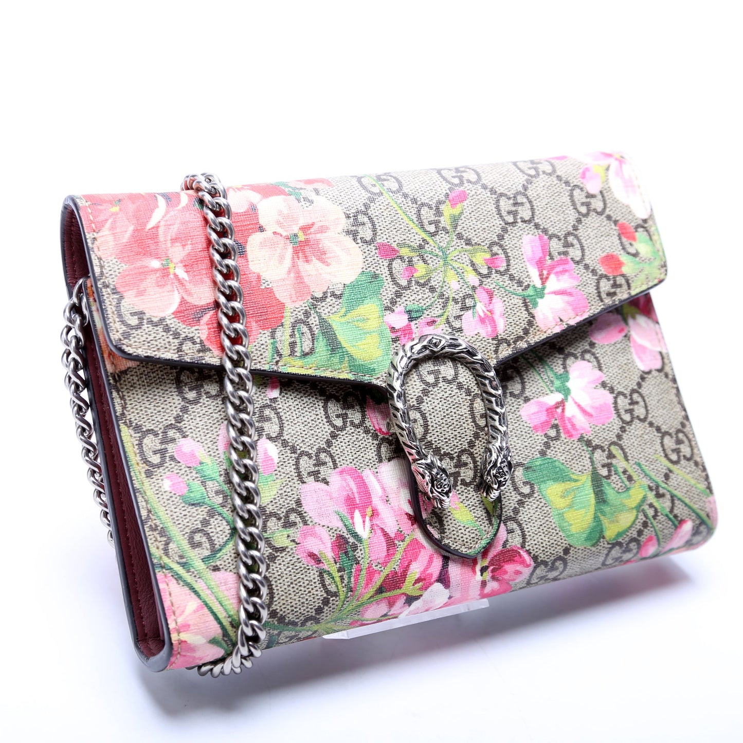 401231 Dionysus GG Blooms Mini Wallet Beige/Pink