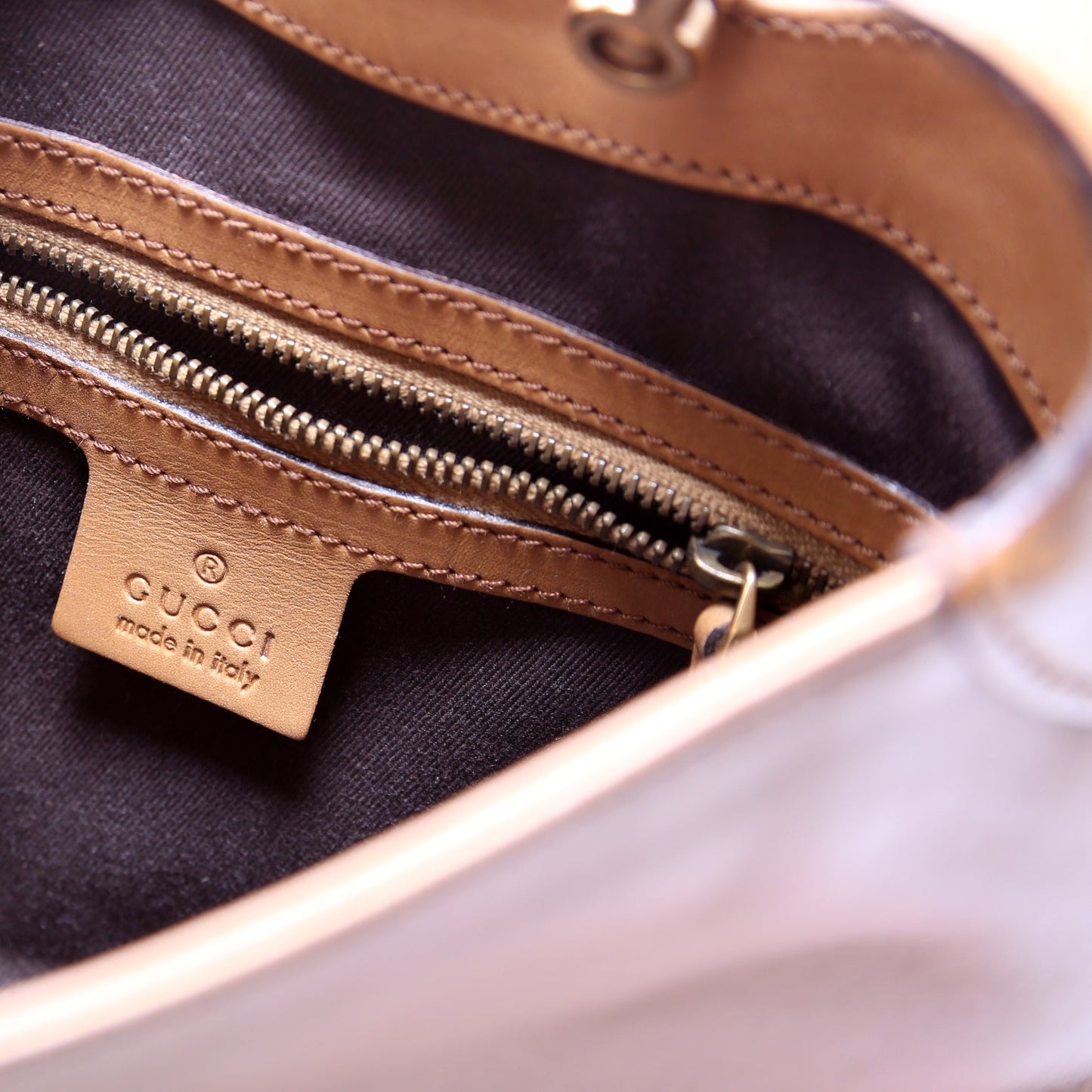 120885 Leather Jackie O Small Shoulder Bag Vintage Tan
