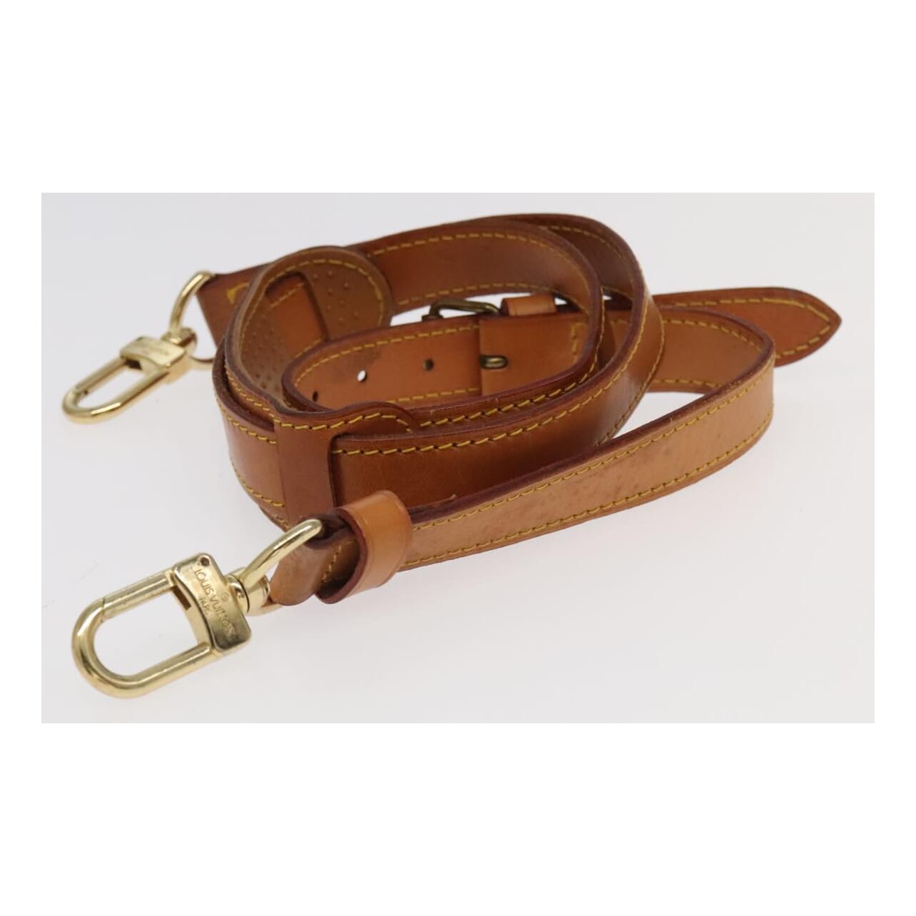 Louis Vuitton Shoulder Strap Beige Leather Bag Jewelry