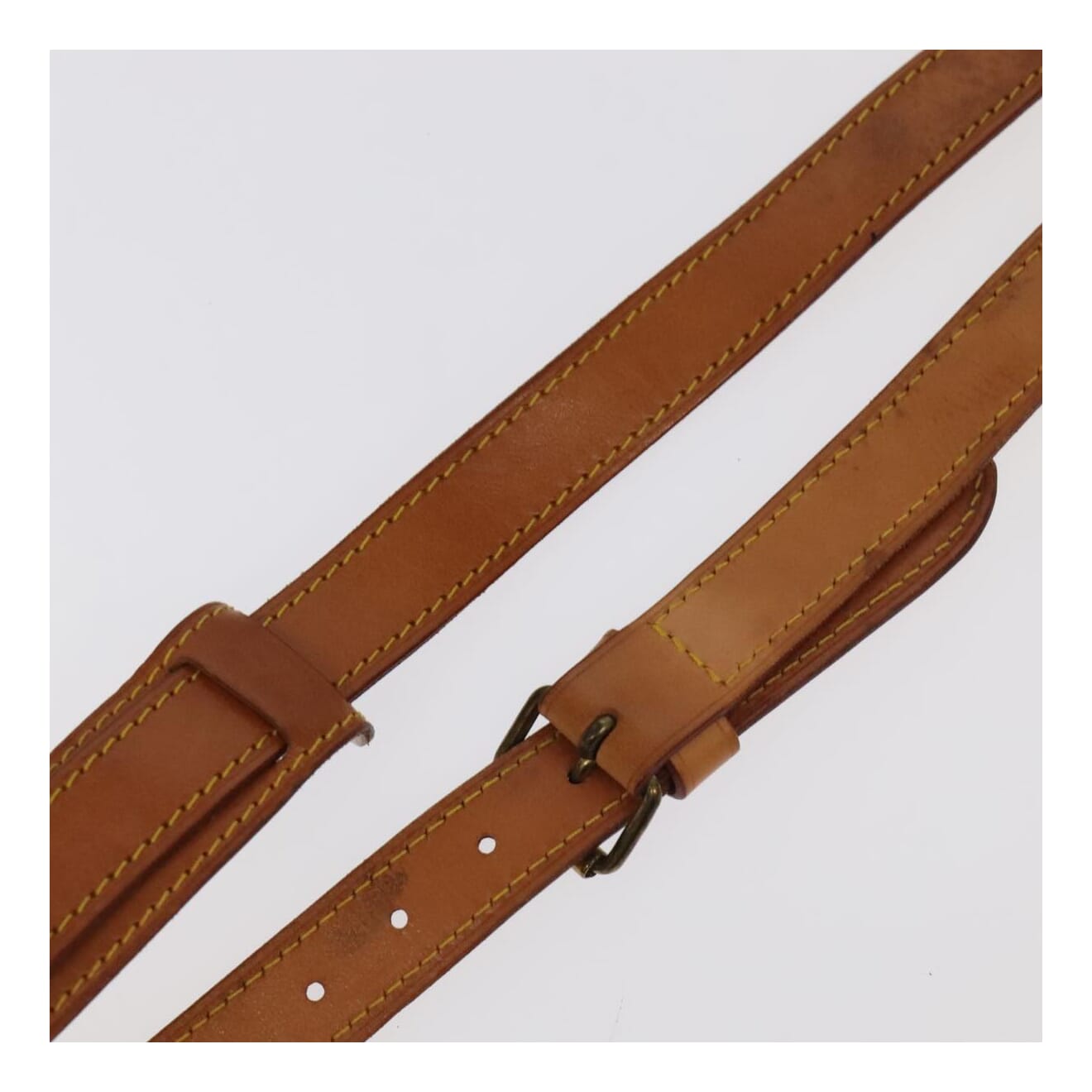 Louis Vuitton Shoulder Strap Beige Leather Bag Jewelry