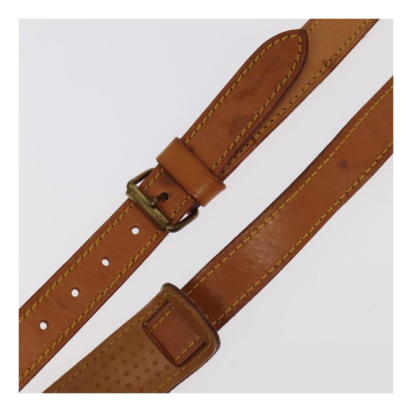 Louis Vuitton Shoulder Strap Beige Leather Bag Jewelry