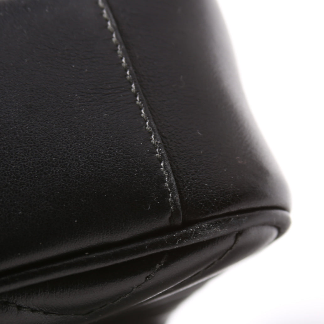 446744 Marmont Leather Shoulder Flap Mini Black