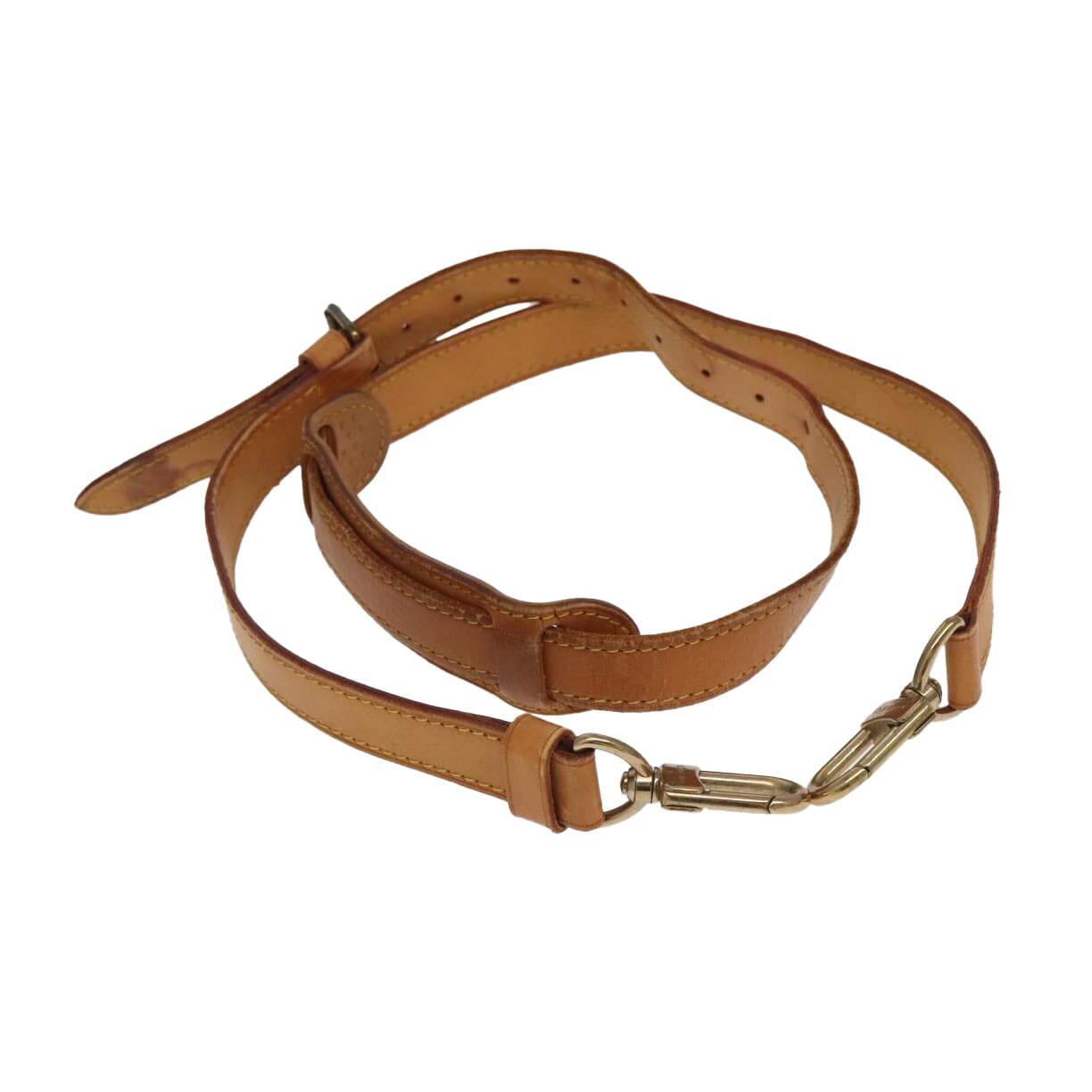 Louis Vuitton Shoulder Strap Beige Leather Bag Jewelry