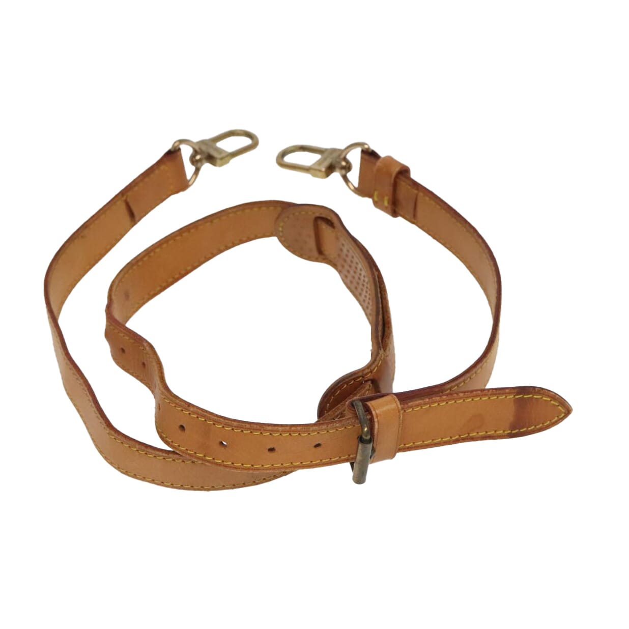 Louis Vuitton Shoulder Strap Beige Leather Bag Jewelry
