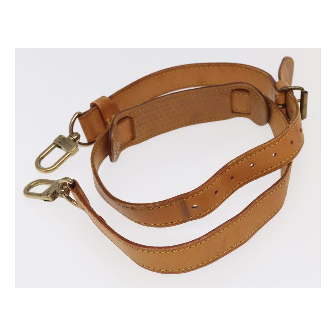 Louis Vuitton Shoulder Strap Beige Leather Bag Jewelry