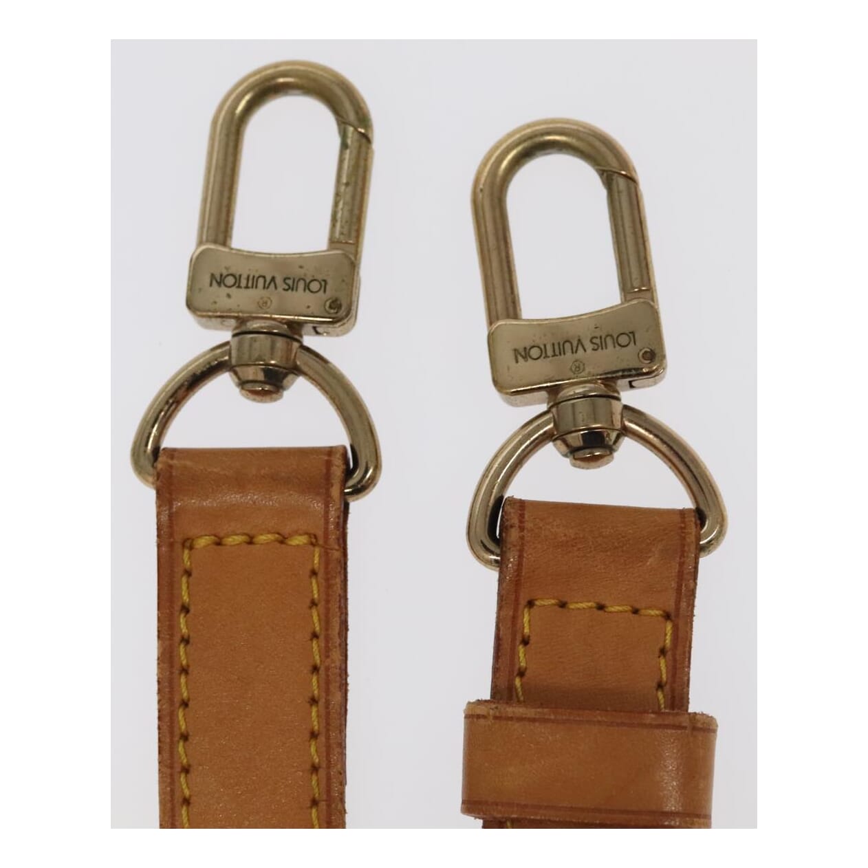 Louis Vuitton Shoulder Strap Beige Leather Bag Jewelry