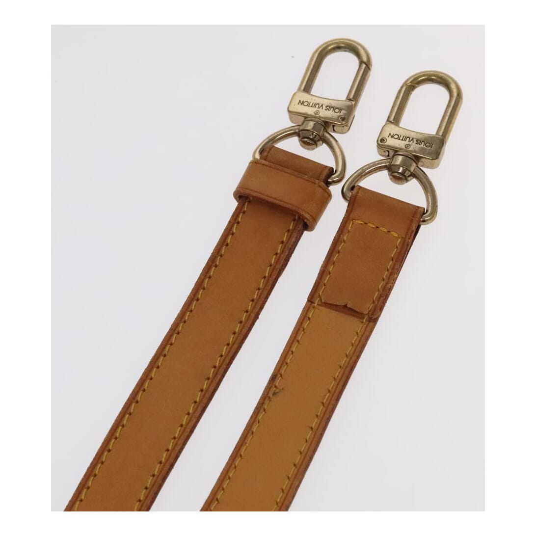 Louis Vuitton Shoulder Strap Beige Leather Bag Jewelry