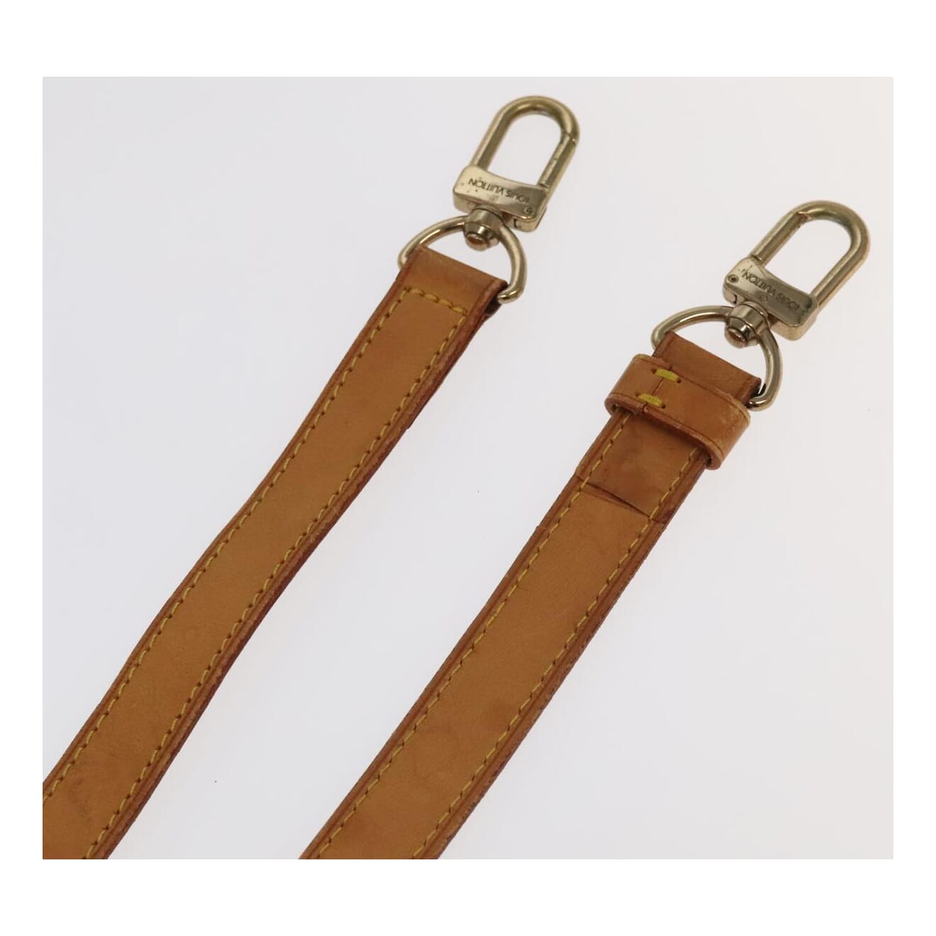 Louis Vuitton Shoulder Strap Beige Leather Bag Jewelry