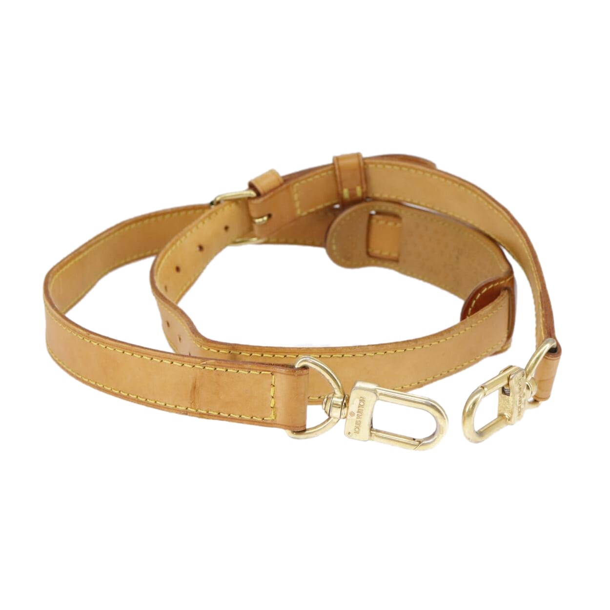 Louis Vuitton Shoulder Strap Beige Leather Bag Jewelry