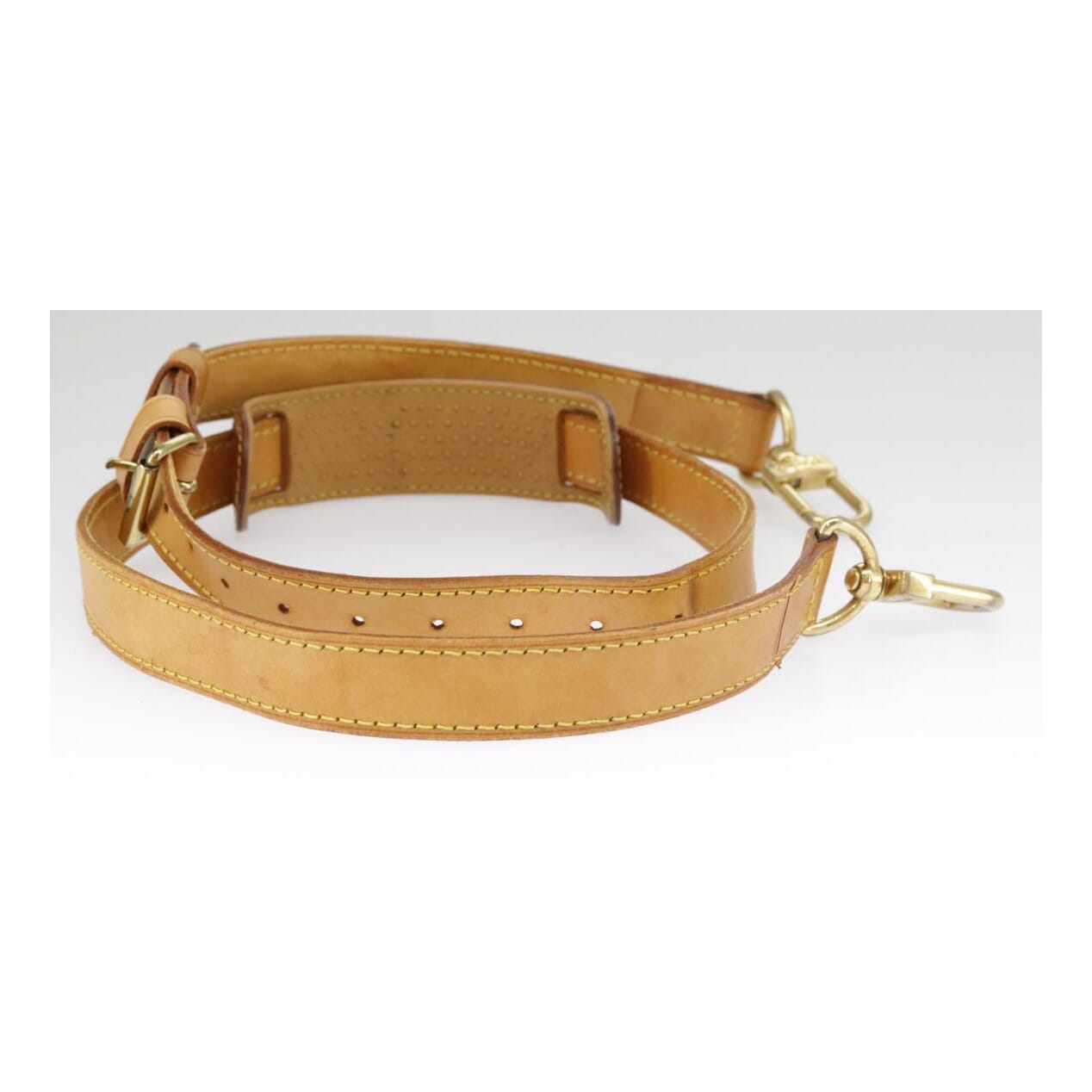 Louis Vuitton Shoulder Strap Beige Leather Bag Jewelry