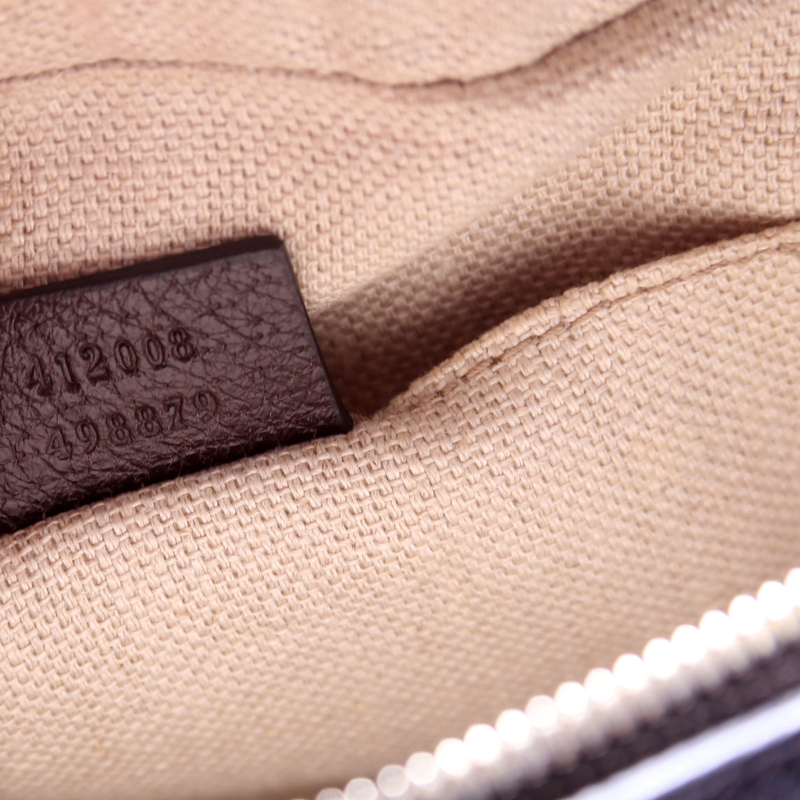 412008 GG Canvas Bee Camera Bag Brown