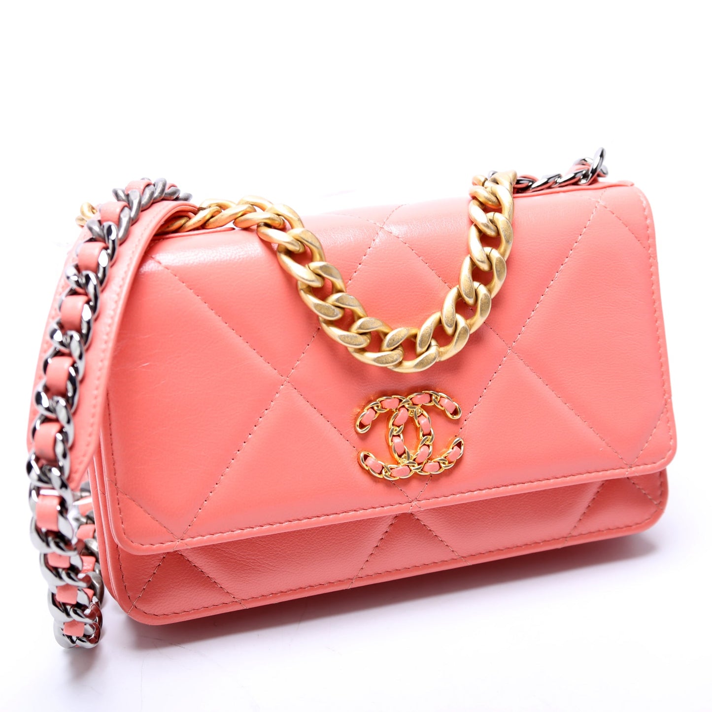 Chanel 19 WOC Quilted Lambskin 30M Pink