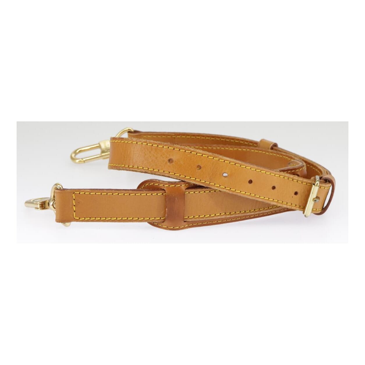 Louis Vuitton Shoulder Strap Beige Leather Bag Jewelry