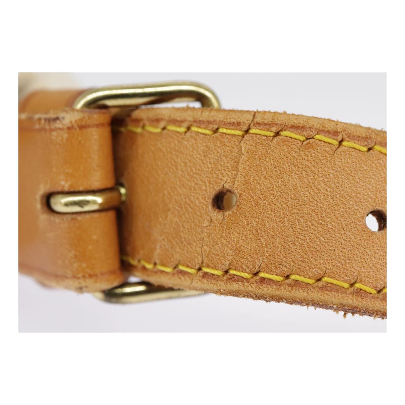Louis Vuitton Shoulder Strap Beige Leather Bag Jewelry
