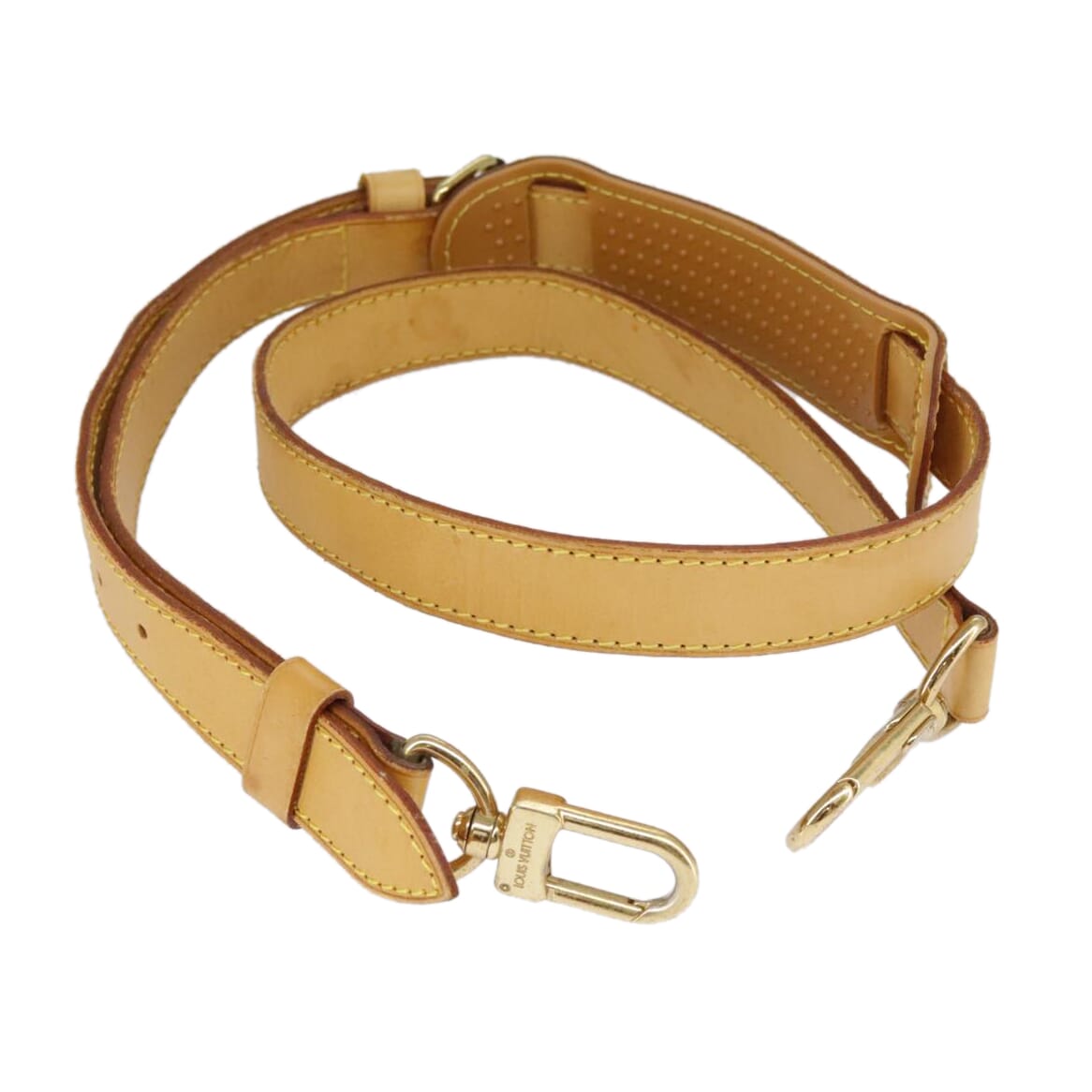 Louis Vuitton Shoulder Strap Beige Leather Bag Jewelry