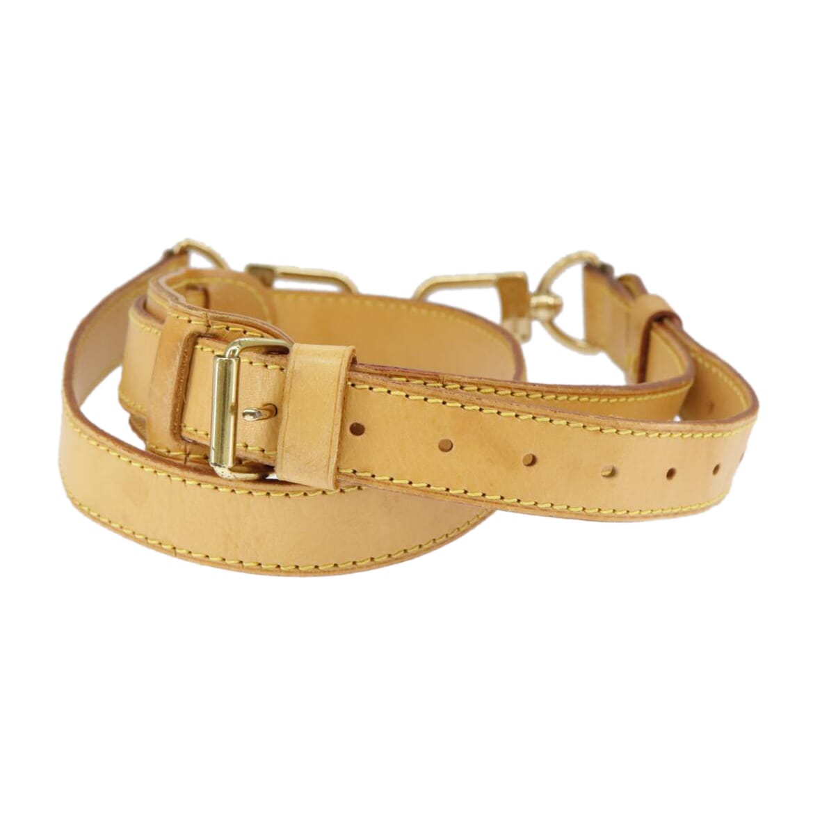 Louis Vuitton Shoulder Strap Beige Leather Bag Jewelry