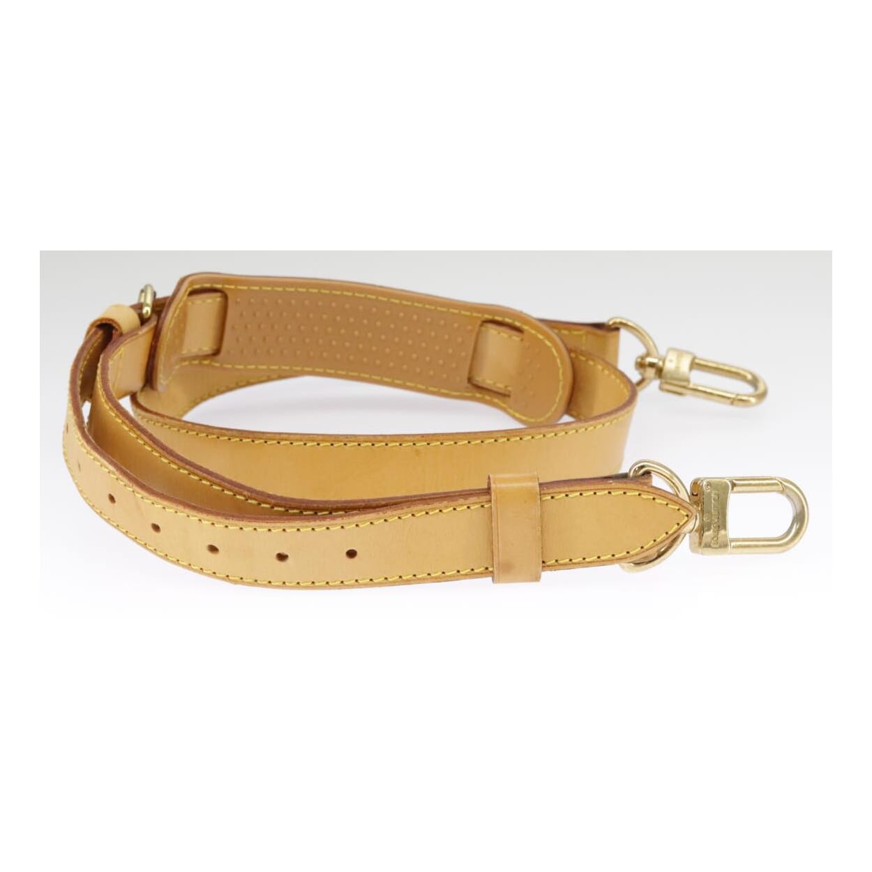 Louis Vuitton Shoulder Strap Beige Leather Bag Jewelry